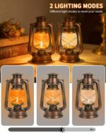 Yinuo Mirror LED Vintage Laterne – Batteriebetrieben mit 2 Lichtmodi für Garten & Terrasse – Bild 4