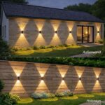 ELLASAY Solar Wandleuchte Aussen 2er-Set – IP65 Wasserdicht mit 3 Lichtfarben für Garten & Fassade – Bild 7