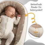 Totsy Baby Babynest 90x50 cm – Wärmenestchen aus Baumwolle & Minky für Neugeborene – Bild 4