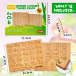 LearnToy Holz-Alphabet Schreibtafel – Montessori Lernspielzeug für Kinder ab 3 Jahren – Bild 2