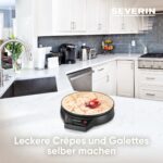 SEVERIN Crêpes Maker 30 cm mit Antihaftbeschichtung – Professionelle Crêpespfanne mit Holzzubehör – Bild 4