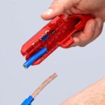 KNIPEX ErgoStrip 16 95 01 SB – Universal-Abmantelungswerkzeug für Rundkabel & Datenkabel – Bild 3