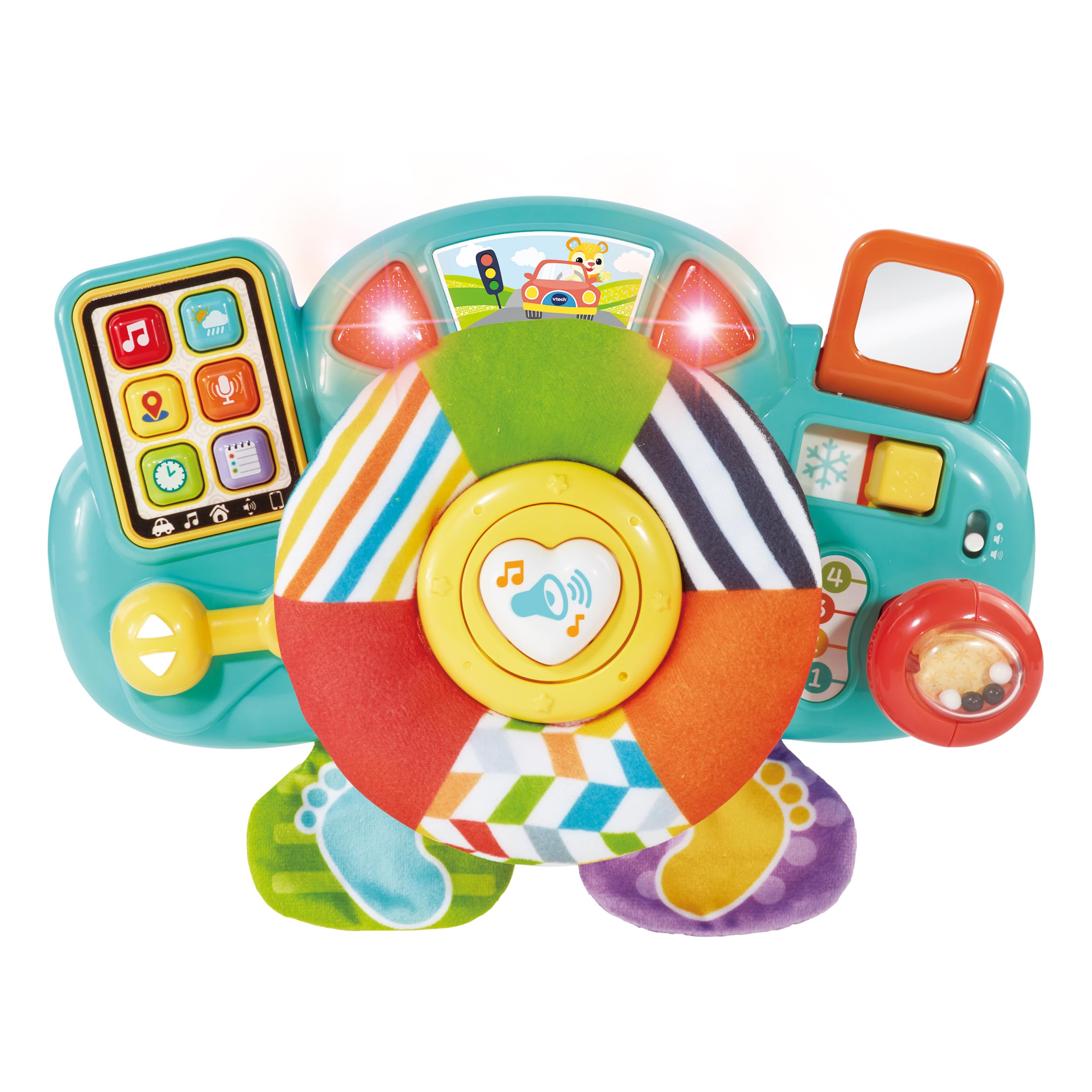VTech Babys Lernlenkrad – Interaktives Lernspielzeug mit Sounds & Lichtern