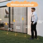 Suusolny 6er Set Gartenfackeln Edelstahl 115cm – Öllampen für Terrasse & Balkon – Bild 2