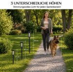 EMANDJA 4er Set Solarlampen für Garten – 8-12h Leuchtdauer, IP65 Wetterfest, Warmweiss – Bild 5