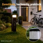 SSC-LUXon PALISO Steckdosensäule mit G9 Licht & 2 Steckdosen – IP44 Pollerleuchte – Bild 4