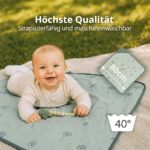 Zamboo Baby Einschlagdecke 80x80 cm Mint – Baumwolle für Babyschale & Kinderwagen – Bild 5