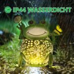 Geemoo Frosch-Solarlaterne für Außen – IP44 Wasserdicht mit Lichtprojektion & Grillenlaut – Bild 4