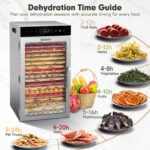 SUCISENI 800W Dörrautomat mit 18 Ablagen – Profi-Dehydrator mit Edelstahl & Touch-Control – Bild 6