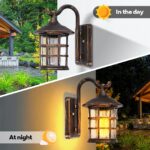 SUZNIU Vintage Wandleuchte Aussen Braun – IP44 Aluminium Aussenlampe E27 für Garten & Terrasse – Bild 6