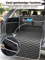 Oasser Kofferraumschutz 185x103cm – Schutzmatte für Hunde mit Seitenschutz & 2 Taschen – Bild 5