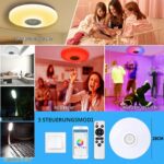 36W LED Deckenleuchte mit Bluetooth-Lautsprecher & Farbwechsel – Dimmbar für Jugendzimmer – Bild 6