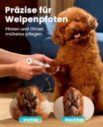 oneisall 2in1 Pfotentrimmer für Hunde & Katzen – Geräuscharm mit 2h Laufzeit – Bild 3