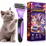 PQ TETRA Doppelseitige Katzenbürste – Unterwollbürste für Kurz- & Langhaar