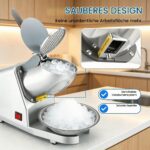 VeftBltrem Eiscrusher 100 kg/h – Doppelklingen-Eiszerkleiner 2200 U/min für Bars & Küche – Bild 5