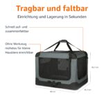 Amazon Basics 4-Türiger Faltbarer Reisezwinger S – Transportbox für Katzen, Hunde & Kleintiere – Bild 4