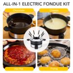 Befano Edelstahl-Fonduetopf 2L mit Temperaturkontrolle – Elektrisches Fondue-Set für 8 Personen – Bild 7