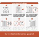 hauck Stop N Safe 2 Absperrgitter 84–89 cm – Treppenschutz & Türsicherung ohne Bohren – Bild 7