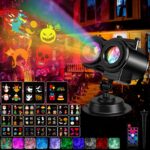 Laliled LED Projektor Weihnachten & Halloween – 24 Dias mit Wasserwellen-Effekt, IP44 wasserdicht – Bild 10