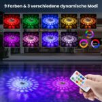 INTERESTIME Solar Poolbeleuchtung RGB 2er Set – Unterwasser Licht mit Fernbedienung & Timer – Bild 3