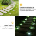 Joomer Solar Bodenleuchten 12er Set mit 8 LEDs – IP65 Gartenleuchten für Aussen – Bild 4