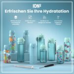 ion8 Kinder Trinkflasche 400ml Edelstahl – Auslaufsicher mit Einhandöffnung – Bild 7