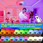 36W LED Deckenleuchte mit Bluetooth-Lautsprecher & Farbwechsel – Dimmbar für Jugendzimmer – Bild 3