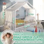 CADANI Malte Hausbett 90x200 cm – Montessori Bodenbett aus Massivholz bis 200 kg – Bild 2