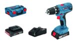 Bosch Professional GSR 18V-21 Akku Bohrschrauber – 55 Nm Drehmoment mit 2 Akkus & Ladegerät