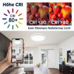 BestLuz LED Deckenlampe Ø30cm 18W 3600LM 6500K – Ultradünne Deckenleuchte IP44 – Bild 5