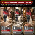 130 Nm Akku Schlagbohrschrauber 21V – Bürstenlos mit 4.0Ah Akku & Makita Kompatibilität – Bild 4