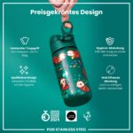 ION8 Kinder Trinkflasche 400ml Edelstahl – Auslaufsicher mit Einhandöffnung – Bild 6