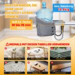 Orzbow Tischsitz Baby Grau – Tragbarer Babysitz mit 5-Punkt-Sicherheitsgurt & Polsterung – Bild 4