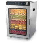Arendo Edelstahl-Dörrautomat 16 Ebenen 1000W – Profi-Dörrgerät mit Touch-Control