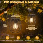 2er Set Solarleuchten mit Retro-Design – IP65 Wasserdicht, Warmweiss für Garten & Balkon – Bild 3