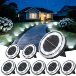 8er Set Solar Bodenleuchten IP65 – Automatische Gartenbeleuchtung für Wege & Terrasse