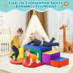 Lischwert Schaumstoff-Bausteine 6er Set – Farbenfrohe Grossbausteine für Kleinkinder – Bild 5