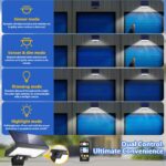 JESLED Solarleuchte 108 LEDs mit Bewegungsmelder & 3 Farbtemperaturen – IP65 Aussenleuchte – Bild 4