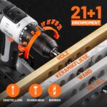 Litheli 20V Akku Bohrschrauber Set mit 64-teiligem Zubehör – 50 Nm Drehmoment für DIY – Bild 4