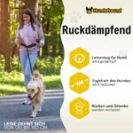 Hundefreund Joggingleine mit Bauchgurt Schwarz – Freihandleine für Hunde bis 70 kg – Bild 5