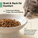 YULL Erhöhte Keramik Katzennäpfe 2er Set – Ergonomischer Futternapf & Wassernapf für Katzen – Bild 4
