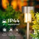 Jsdoin 12er Set Solarleuchten Garten – Edelstahl Wegbeleuchtung Kaltweiß Wasserdicht – Bild 5