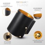 SSC-LUXon TUANI Wandleuchte 2er Set – Up & Down Licht in Schwarz-Gold für G9 – Bild 3