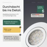 Scandinavian home Lysea 6er Set LED Einbaustrahler 230V Dimmbar – Warmweiss 3000K für Badezimmer – Bild 5