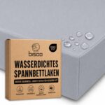 Bisoo Zauberlaken 80x160 cm – 2-in-1 Spannbettlaken & Matratzenschoner Wasserdicht Grau