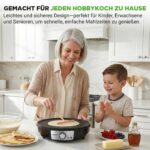 NutriChef Crepe Maker 30 cm elektrisch – Antihaft-Platte mit Temperaturregelung für perfekte Crepes – Bild 2