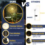 GIGALUMI 4er Set Solarleuchten mit 120 LEDs – Feuerwerk Gartendeko für Balkon & Terrasse – Bild 6