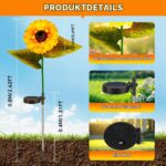 SCNNC Solar Sonnenblume 2er Set – LED Gartenleuchte mit Automatik für Balkon & Terrasse – Bild 5