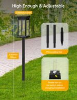 VIIIVA Solar Gartenleuchten 4er Set Warmweiss – IP65 Wasserdicht mit 800mAh für Garten & Terrasse – Bild 6