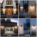 Aipsun 16W LED Aussenwandleuchte 2er Pack – IP65 Edelstahl Wandleuchte Anthrazit – Bild 8